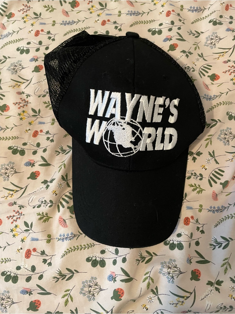 Wayne’s World Black Adjustable Cap 90s Nostalgia